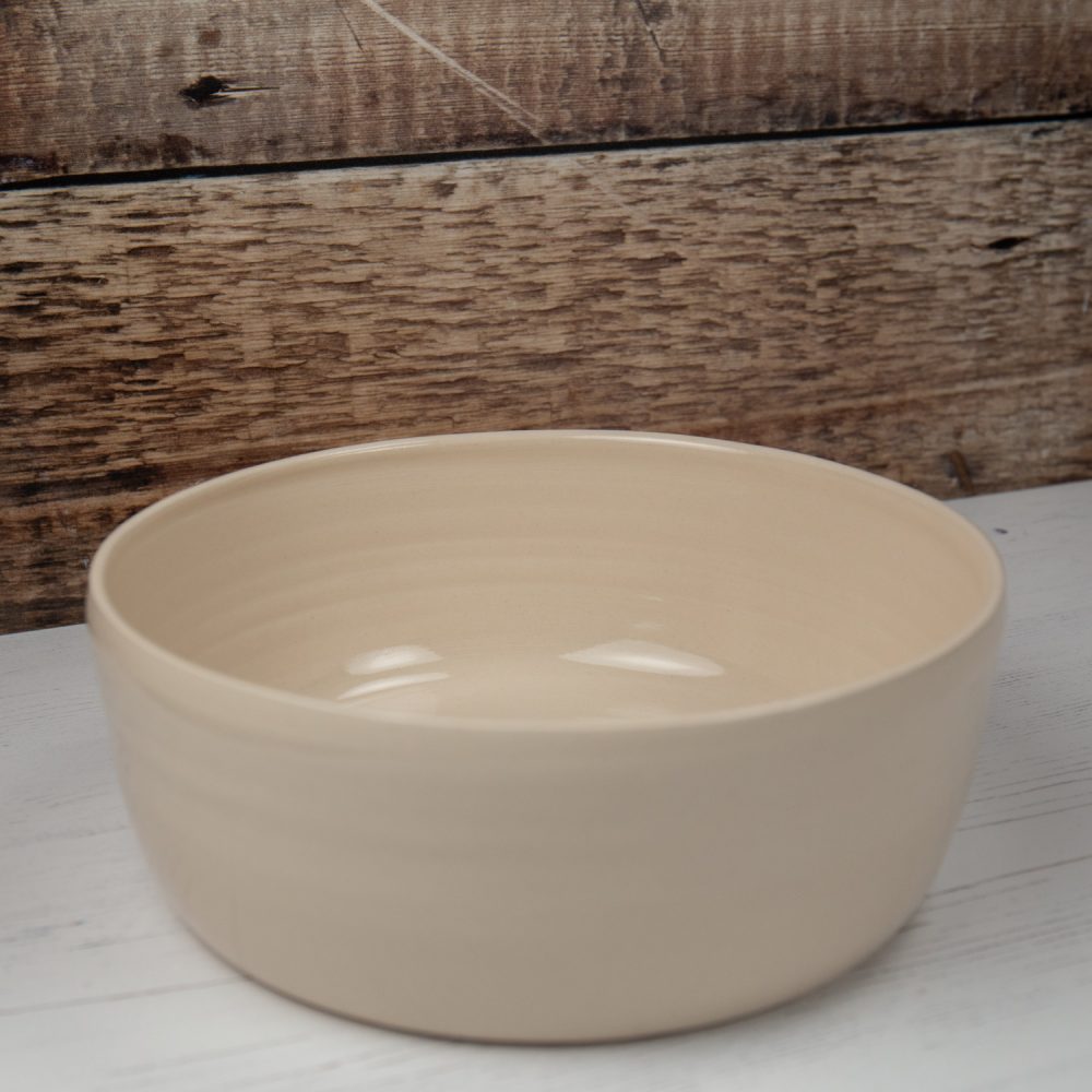 Stoneware Pet Bowl – Cream Dog Bowl – Water Bowl – Food Bowl