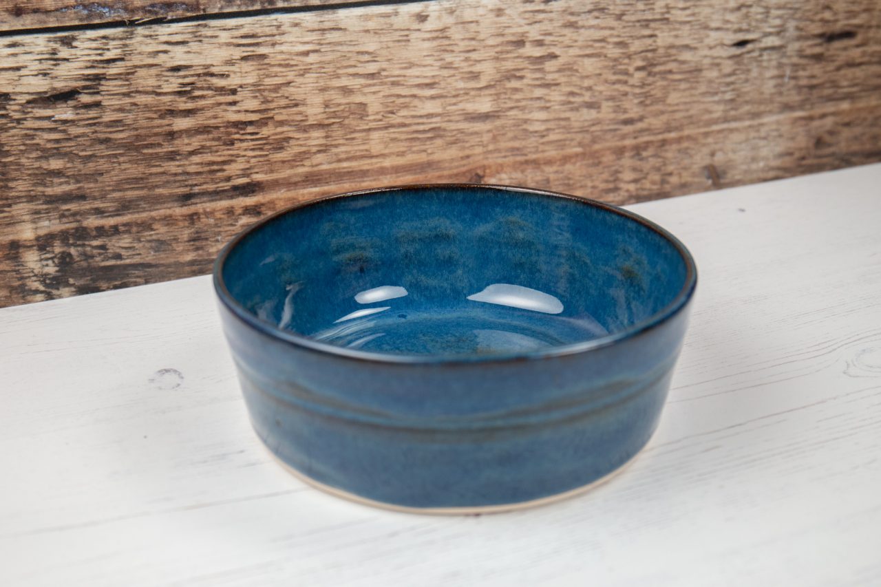 Stoneware Pet Bowl - Lagoon Blue