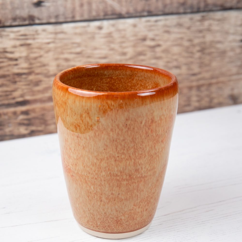 Mini Vase – Fiery Orange Rustic Individual Flower Vase