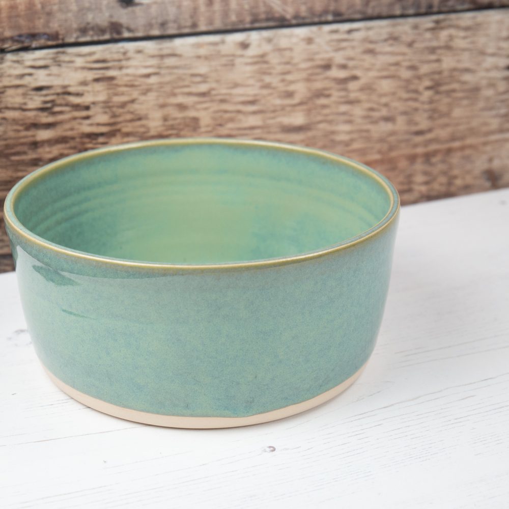 Stoneware Pet Bowl – Sea Mist Green Dog Bowl – Water Bowl – Food Bowl