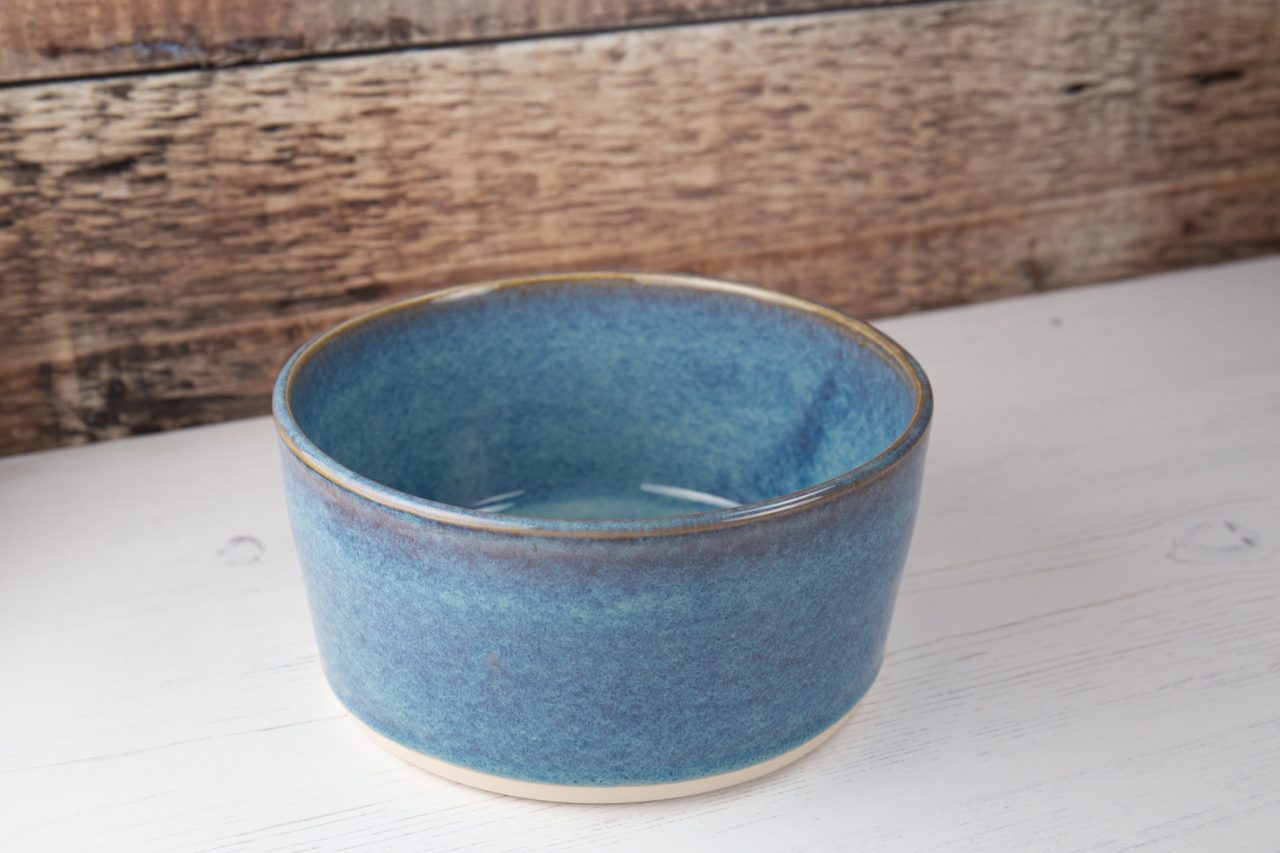 Stoneware Pet Bowl - Denim Blue
