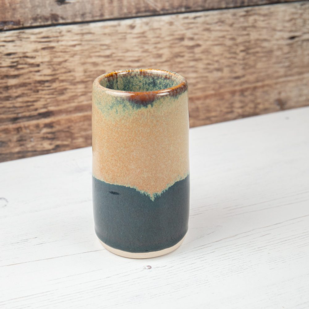 Mini Vase – Blue Brown Rustic Individual Flower Vase