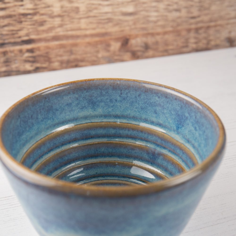 Shaving Bowl – Denim Blue Stoneware Lather Bowl
