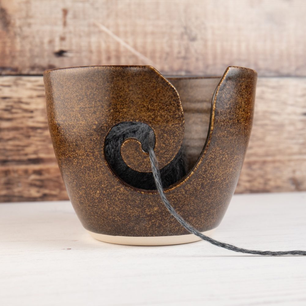 Yarn Bowl – Brown Knitting Bowl