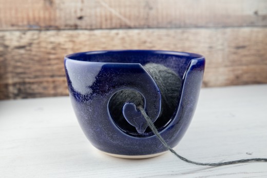 Yarn Bowl - Midnight Purple Knitting Bowl